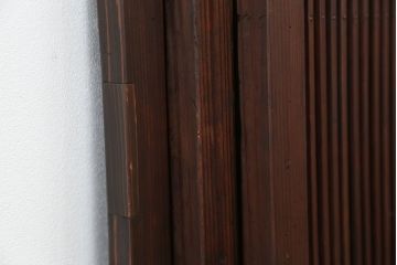 アンティーク　裏障子付き時代格子3枚セット