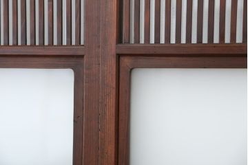 古民具・骨董　極上!状態の良いガラス入り格子戸5枚セット