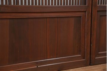 古民具・骨董　極上!状態の良いガラス入り格子戸5枚セット