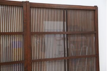 古民具・骨董　極上!状態の良いガラス入り格子戸5枚セット