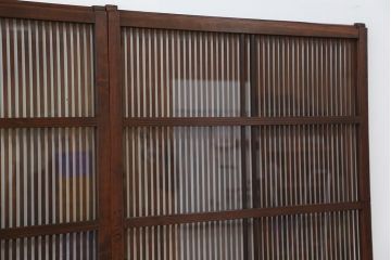 古民具・骨董　極上!状態の良いガラス入り格子戸5枚セット
