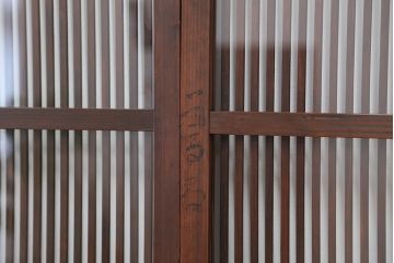 古民具・骨董　極上!状態の良いガラス入り格子戸5枚セット