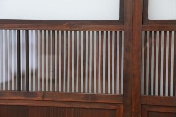 古民具・骨董　極上!状態の良いガラス入り格子戸5枚セット