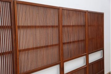 古民具・骨董　レトロな時代格子戸4枚セット