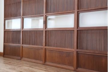 古民具・骨董　レトロな時代格子戸4枚セット