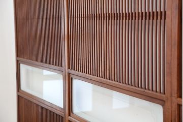 古民具・骨董　レトロな時代格子戸4枚セット