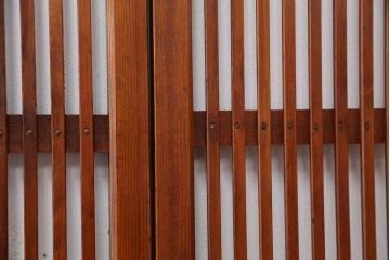 古民具・骨董　レトロな時代格子戸4枚セット
