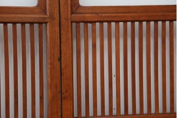 古民具・骨董　レトロな時代格子戸4枚セット