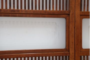 古民具・骨董　レトロな時代格子戸4枚セット