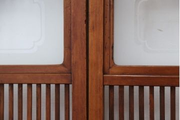古民具・骨董　レトロな時代格子戸4枚セット