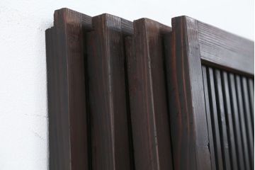 古民具・骨董　シックな時代格子戸4枚セット
