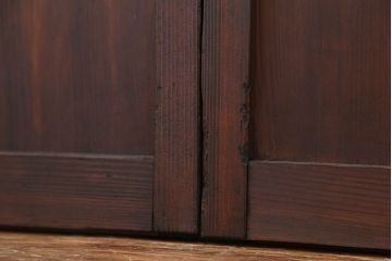 古民具・骨董　シックな時代格子戸4枚セット