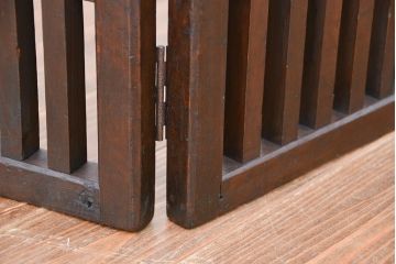 古民具・骨董　雰囲気たっぷり!古い木の帳場格子(結界/パーテーション/衝立格子)