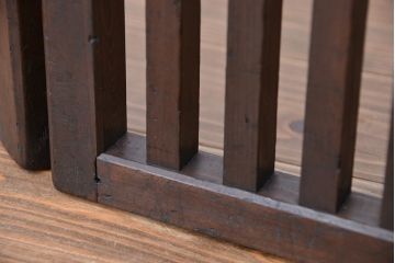 古民具・骨董　雰囲気たっぷり!古い木の帳場格子(結界/パーテーション/衝立格子)