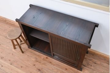 アンティーク家具　★古民具・骨董　シンプルで趣のある四尺水屋箪笥(下駄箱)