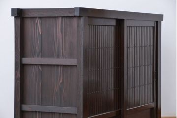 アンティーク家具　★古民具・骨董　シンプルで趣のある四尺水屋箪笥(下駄箱)