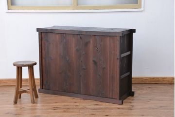 アンティーク家具　★古民具・骨董　シンプルで趣のある四尺水屋箪笥(下駄箱)