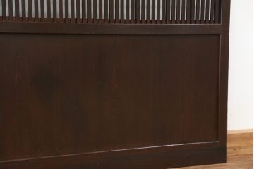 アンティーク　シックでシンプルな裏障子付き格子戸4枚セット