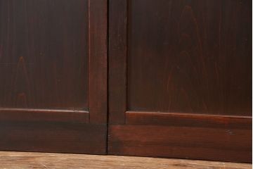 アンティーク　シックでシンプルな裏障子付き格子戸4枚セット