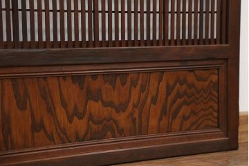 古民具・骨董　裏障子付き時代格子戸4枚セット
