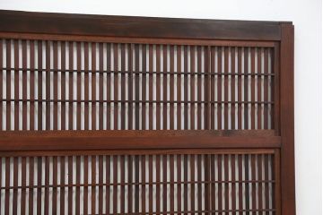 古民具・骨董　裏障子付き時代格子戸4枚セット