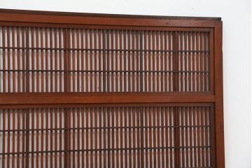 古民具・骨董　腰板欅材　裏障子付きの上質な格子戸4枚セット