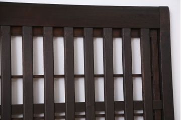 古民具・骨董　珍品　裏障子付き　シックな荒格子戸4枚セット