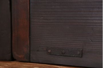 古民具・骨董　珍品　裏障子付き　シックな荒格子戸4枚セット