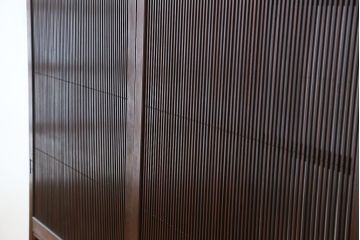 ★古民具・骨董　桟が細かく繊細なガラス格子戸2枚セット