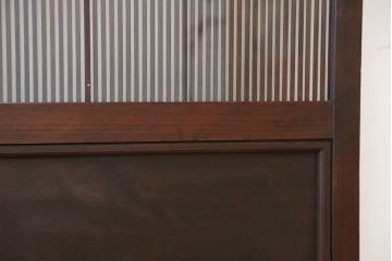 ★古民具・骨董　桟が細かく繊細なガラス格子戸2枚セット