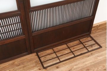 ★古民具・骨董　裏障子付き格子戸2枚セット