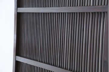 ★古民具・骨董　腰板欅材　すっきりとした格子戸2枚セット