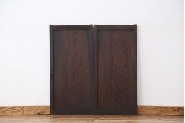味わい深い小さな板戸2枚セット(1)