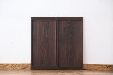 味わい深い小さな板戸2枚セット(2)