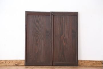 味わい深い小さな板戸2枚セット(2)