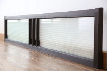 アンティーク　モールガラスと銀モールガラスの明り取り(欄間)1枚