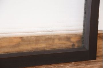 アンティーク　モールガラスと銀モールガラスの明り取り(欄間)1枚