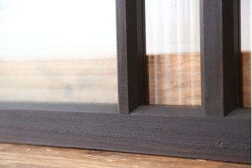アンティーク　モールガラスと銀モールガラスの明り取り(欄間)1枚