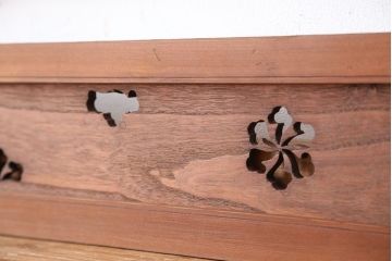 古いお屋敷の透かし彫り欄間2枚セット(欠損有り)