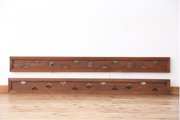 古いお屋敷の透かし彫り欄間2枚セット(欠損有り)