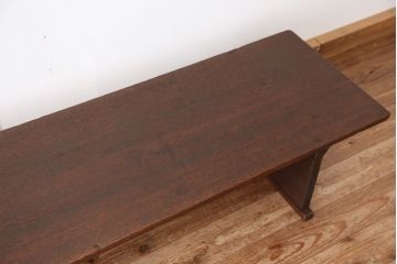 アンティーク家具　★古民具・骨董　古い木の高脚裁ち板(作業台/机/テーブル)