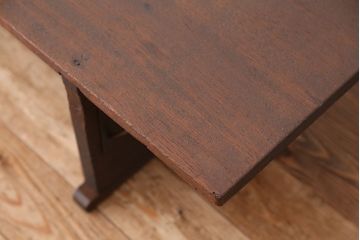 アンティーク家具　★古民具・骨董　古い木の高脚裁ち板(作業台/机/テーブル)