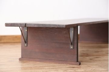 アンティーク家具　★古民具・骨董　古い木の高脚裁ち板(作業台/机/テーブル)