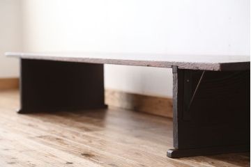 アンティーク家具　★古民具・骨董　古い木の高脚裁ち板(作業台/机/テーブル)