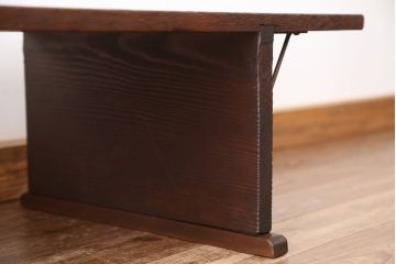 アンティーク家具　★古民具・骨董　古い木の高脚裁ち板(作業台/机/テーブル)