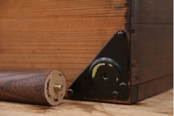 アンティーク家具　 アンティーク　古いタバコ屋の脚付き両面ガラス収納棚(ガラスケース・飾り棚)