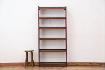 レトロ家具　★昭和レトロ　縦型・薄型本棚(飾り棚)