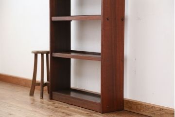 レトロ家具　★昭和レトロ　縦型・薄型本棚(飾り棚)