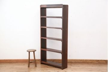 レトロ家具　★昭和レトロ　縦型・薄型本棚(飾り棚)