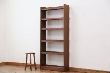 レトロ家具　★昭和レトロ　縦型・薄型本棚(飾り棚)